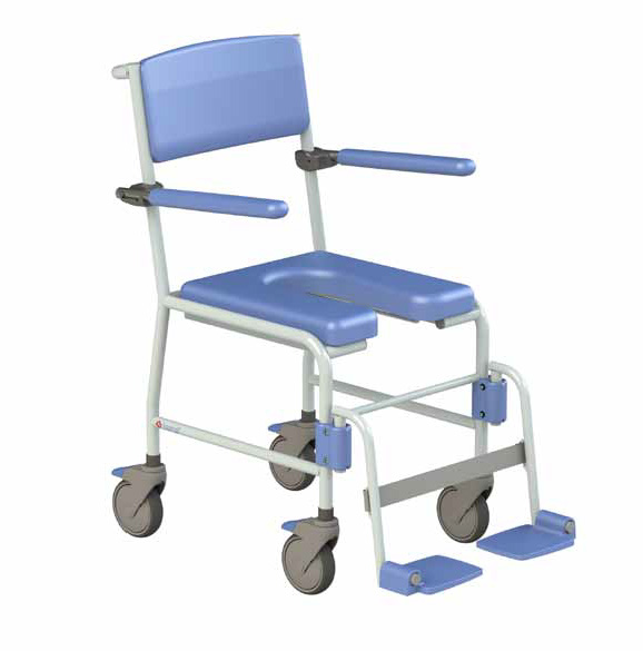 Time Mobile Shower-Toilet Chair [with footrests]